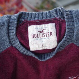 Nice Vintage Burgundy Hollister Sweater Size Large